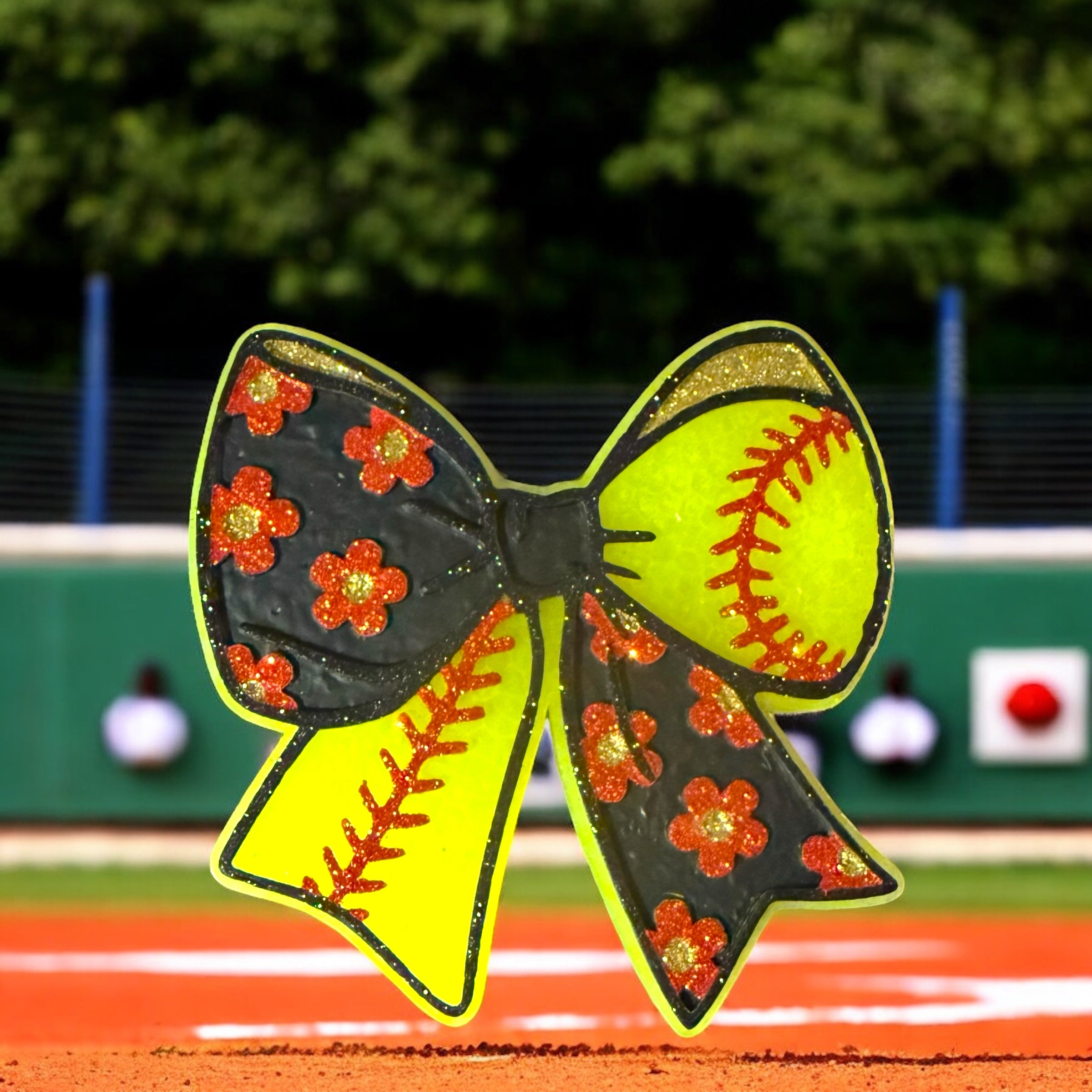 FLORAL BASEBALL BOW Car Freshie