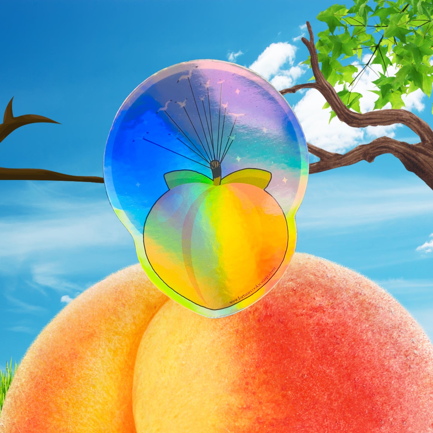 GIANT PEACH Sticker