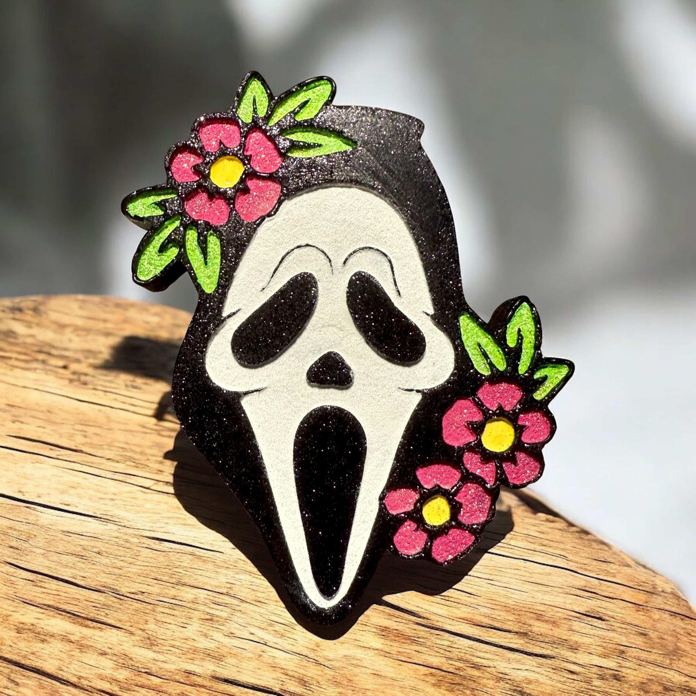 GHOSTFACE W/FLOWERS Car Freshie