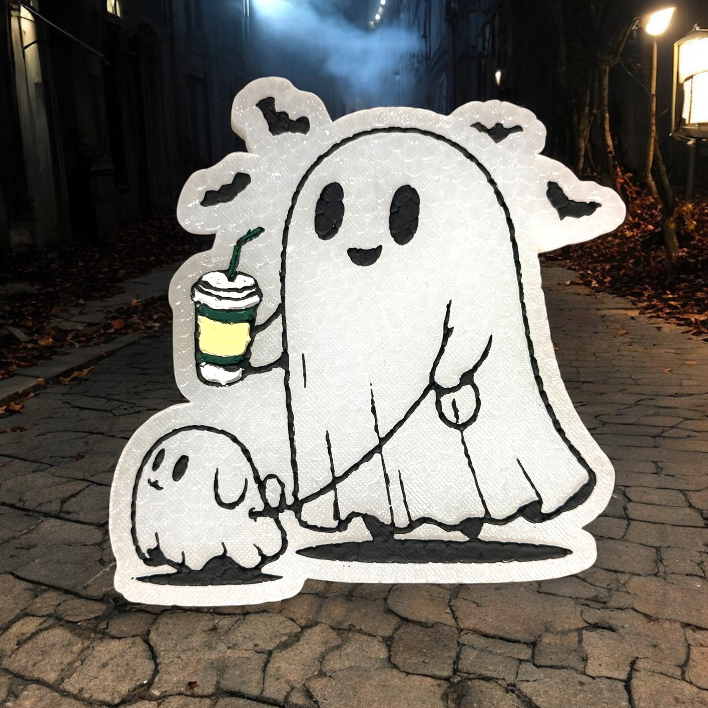 GHOST W/DOG Car Freshie