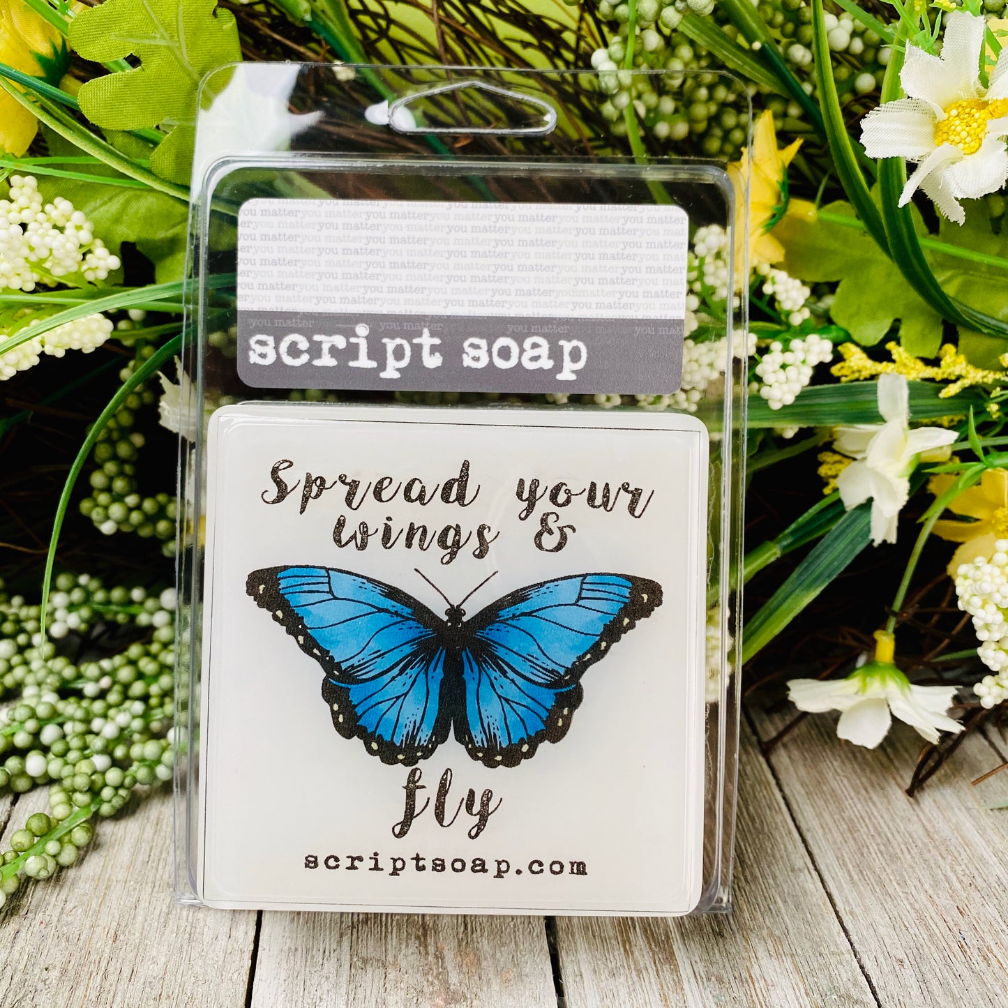 SPREAD YOUR WINGS & FLY Script Soap