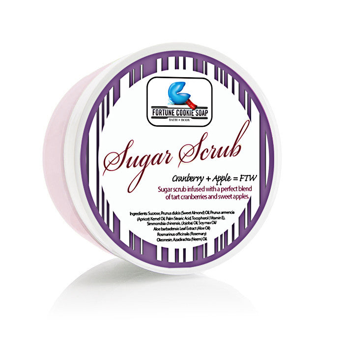 Cranberry + Apple = FTW Sugar Scrub - Fortune Cookie Soap