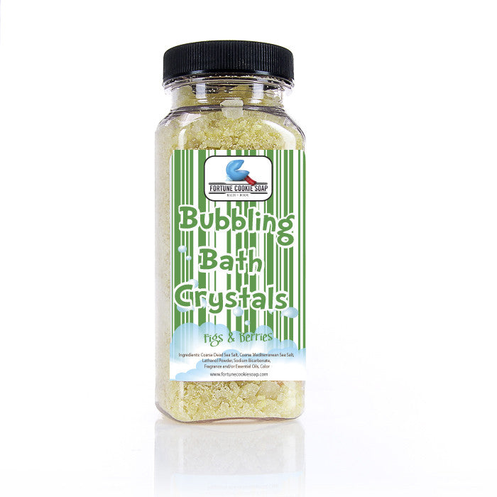 Figs & Berries Bubbling Bath Crystals 11 oz. - Fortune Cookie Soap