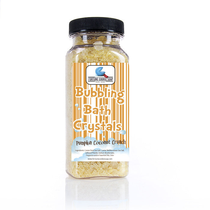 Pumpkin Coconut Crunch Bubbling Bath Crystals 11 oz. - Fortune Cookie Soap