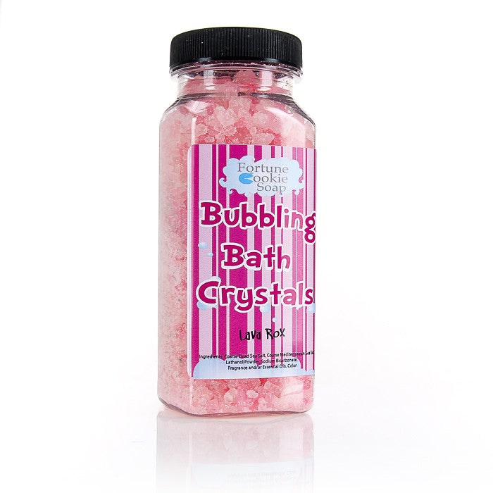 Lava Rox Bubbling Bath Crystals 11 oz. - Fortune Cookie Soap